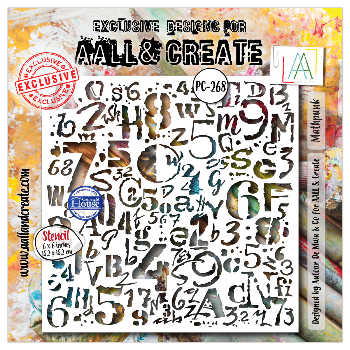 AALL and Create - 6"x6" Stencil - Mathpunk