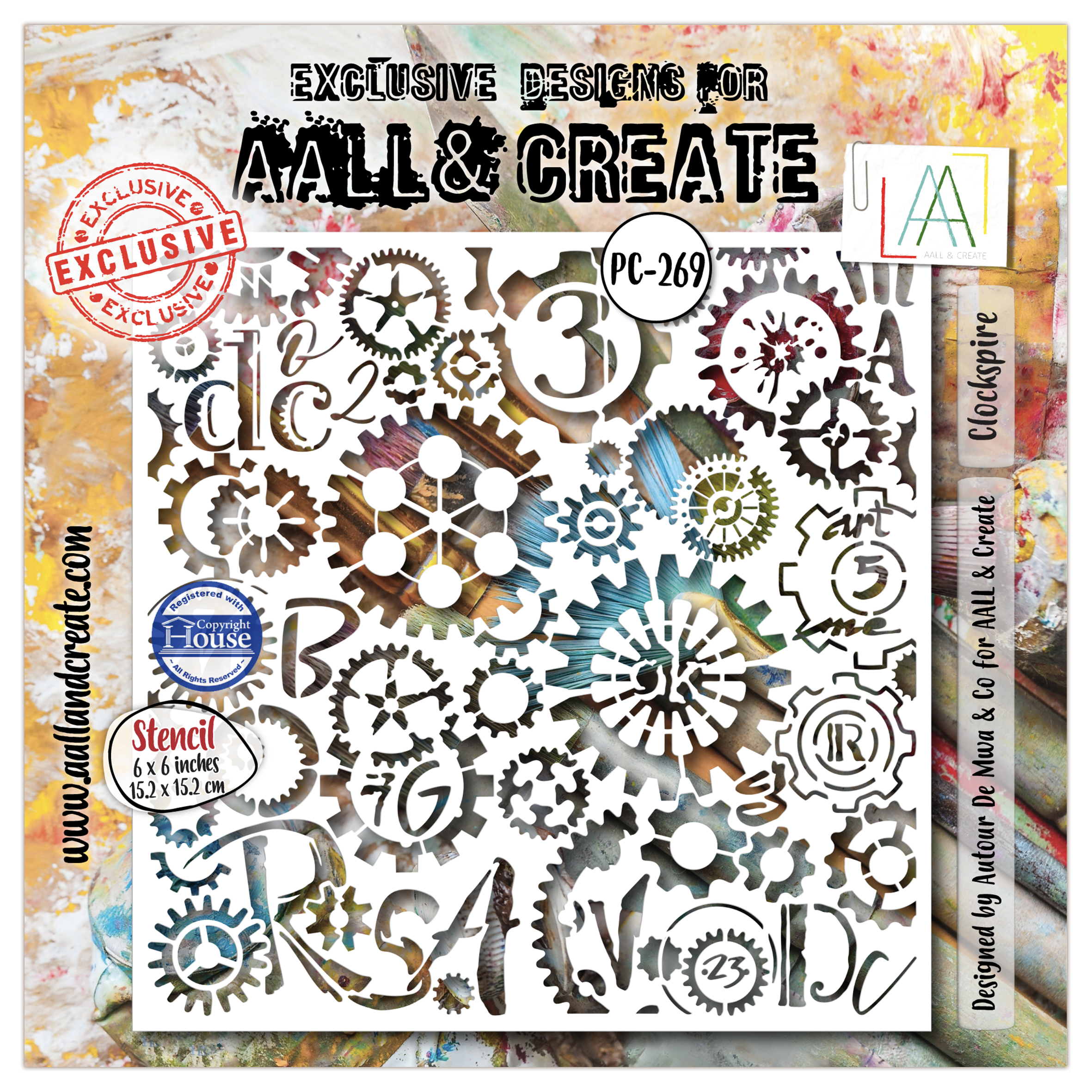 AALL and Create - 6"x6" Stencil - Clockspire