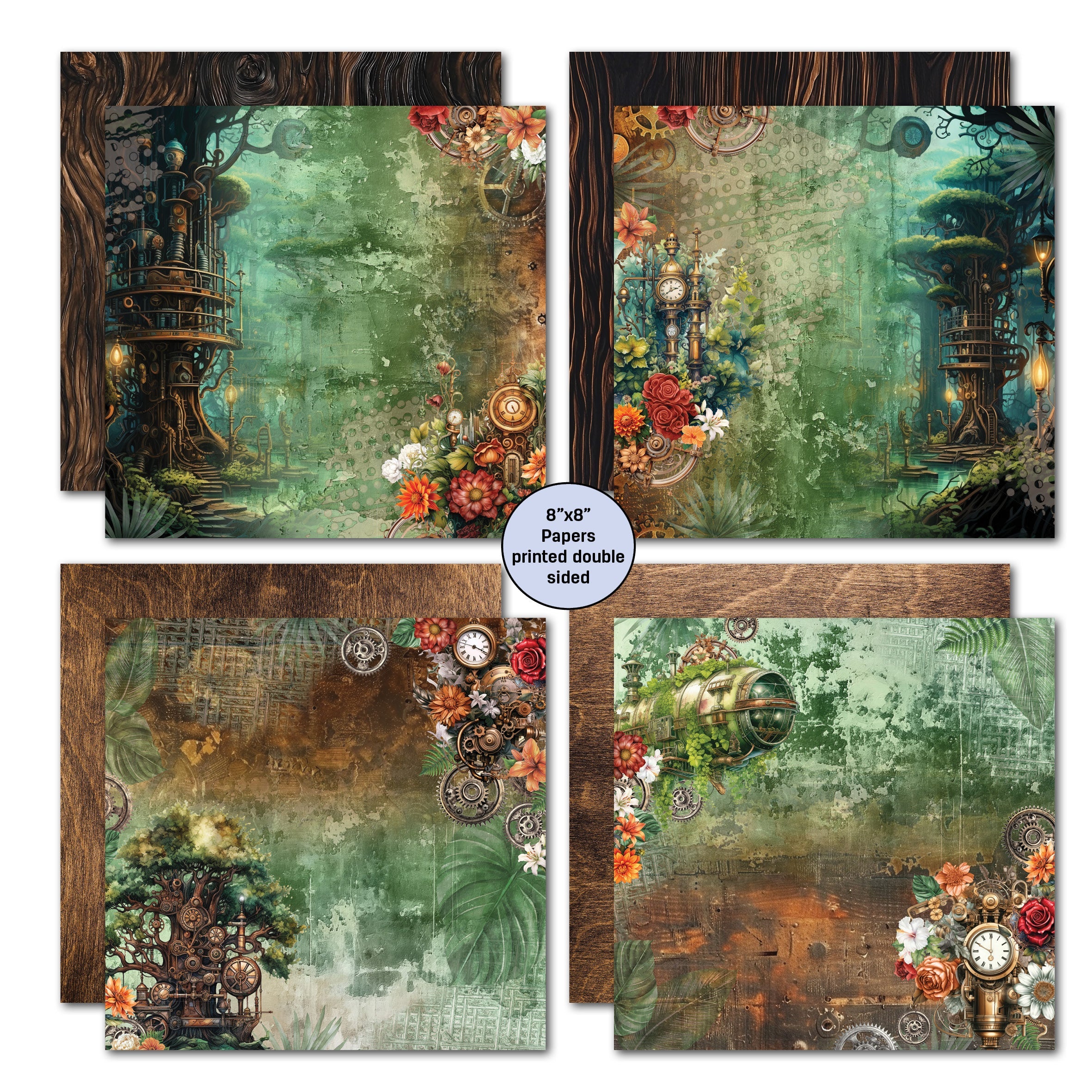 3Quarter Designs Punk'ed Forest 8x8 Paper Pack