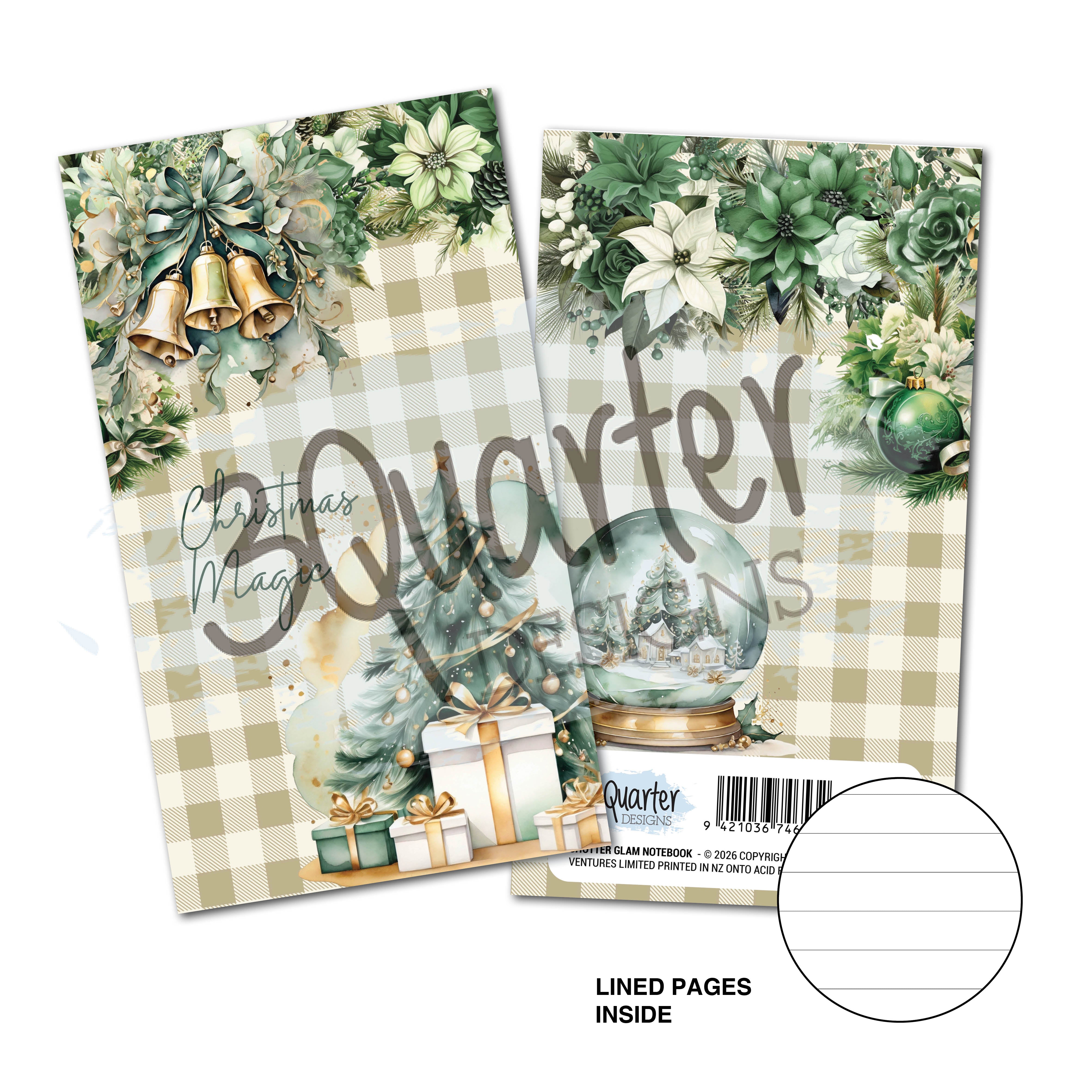 3Quarter Designs Pine Festivities - Mini Notebook