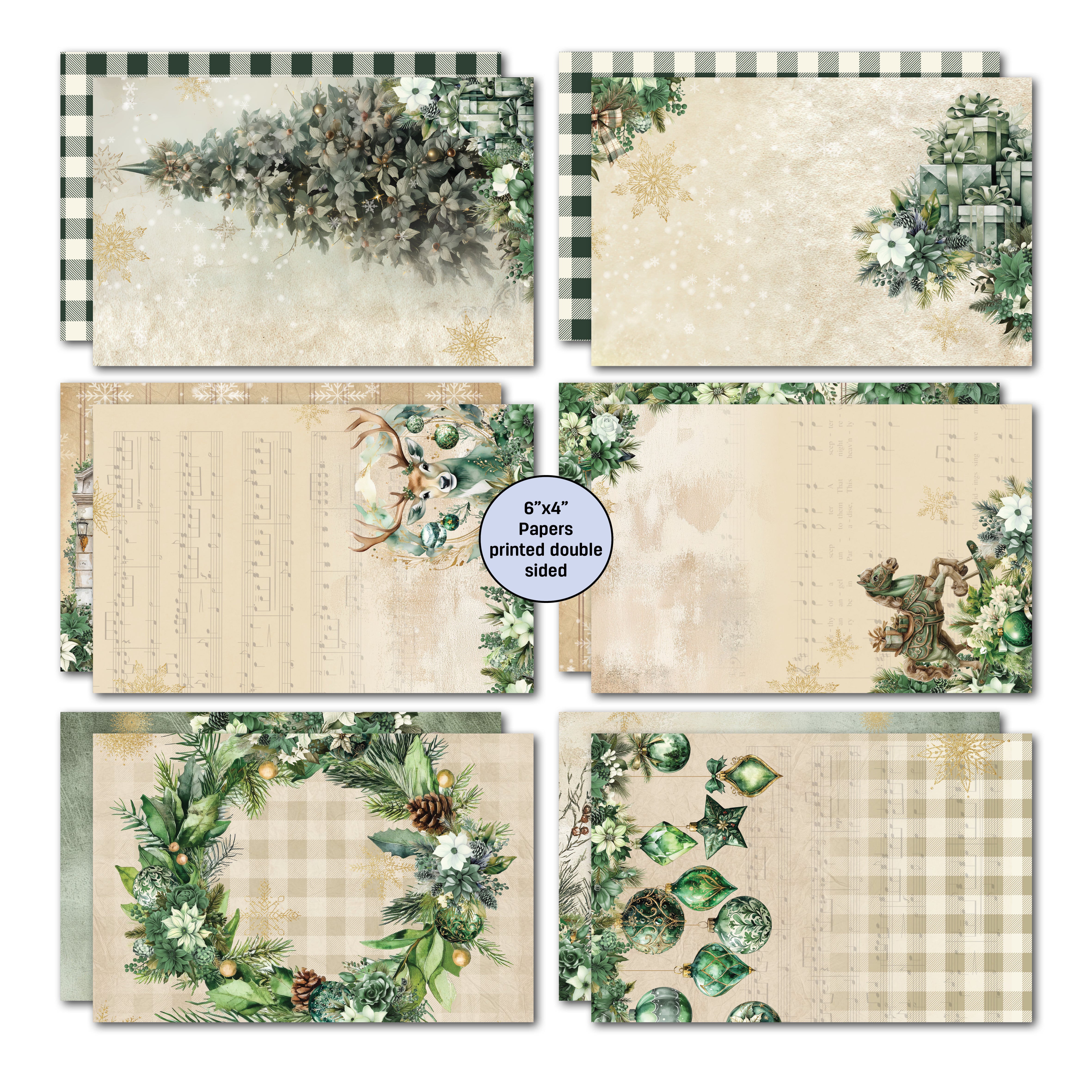 3Quarter Designs Pine Festivities 6x4 Card Pack