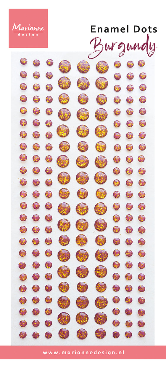 Marianne Design Enamel Dots - Burgundy