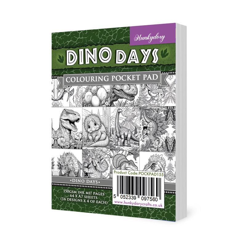 Colouring Pocket Pads - Dino Days