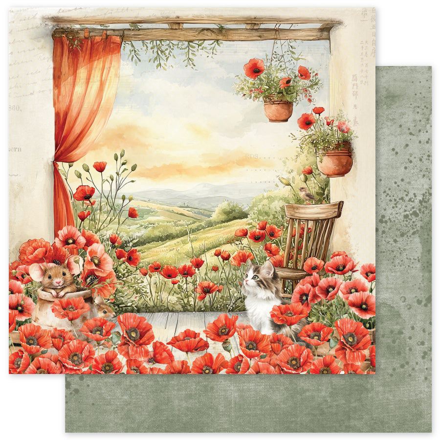 Poppy Garden F 12 x 12 Paper (12 pc Bulk Pack) 34638