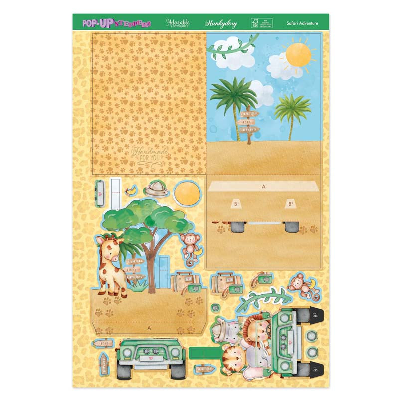 Pop-Up Stepper Cards - Safari Adventure