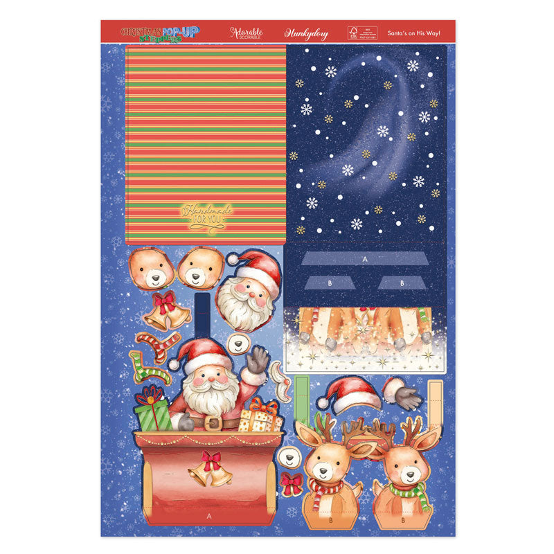 Christmas Pop-Up Stepper Card - Santa's on His Way!