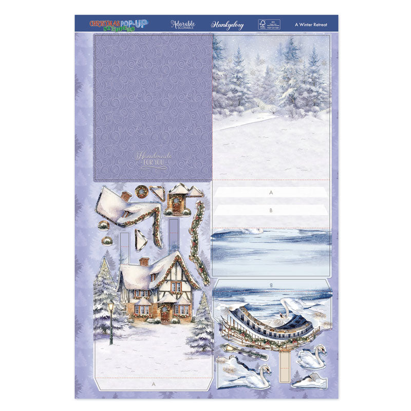 Christmas Pop-Up Stepper Card - A Winter Retreat