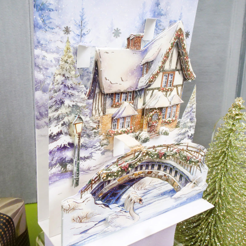 Christmas Pop-Up Stepper Card - A Winter Retreat