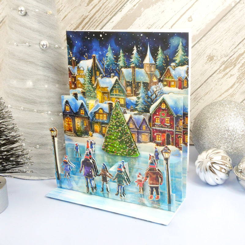 Christmas Pop-Up Stepper Card - Frosty Nights