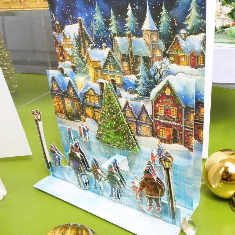 Christmas Pop-Up Stepper Card - Frosty Nights