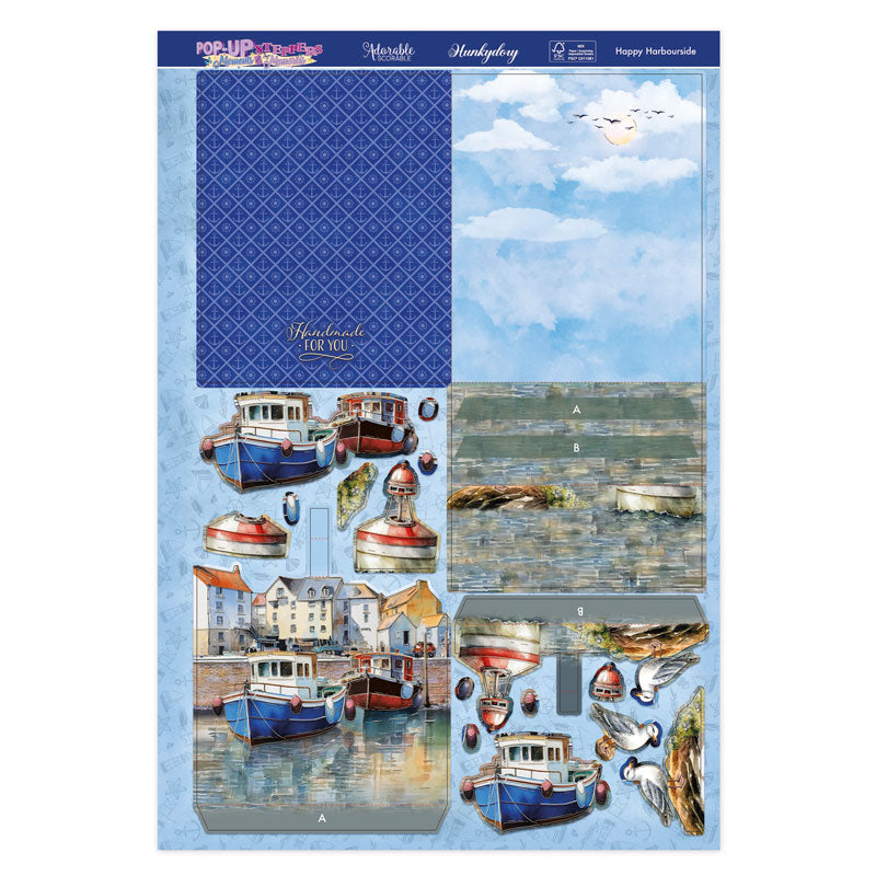 Pop-Up Stepper Card - Happy Harbourside