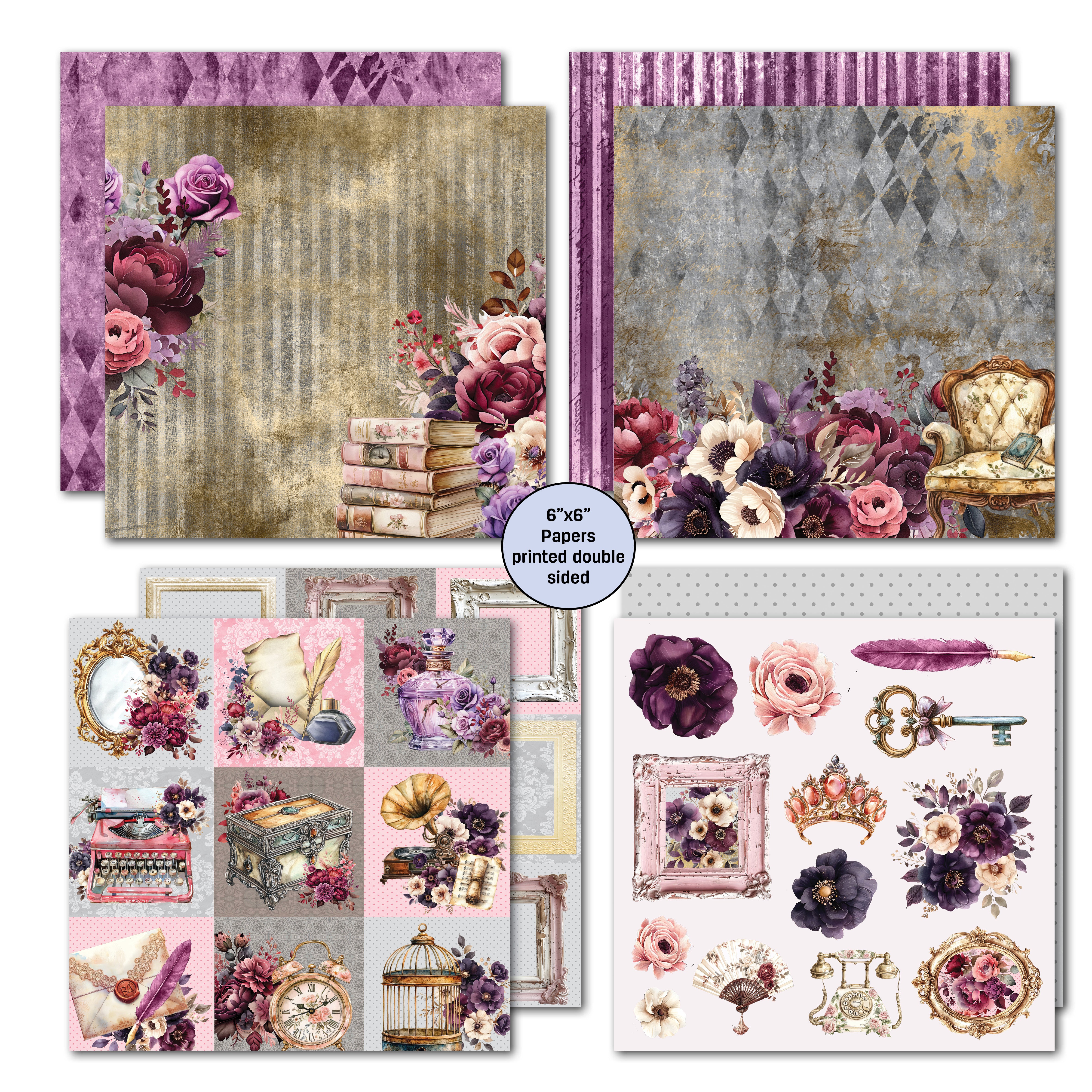 3Quarter Designs Petal Serenade 6x6 Paper Pack