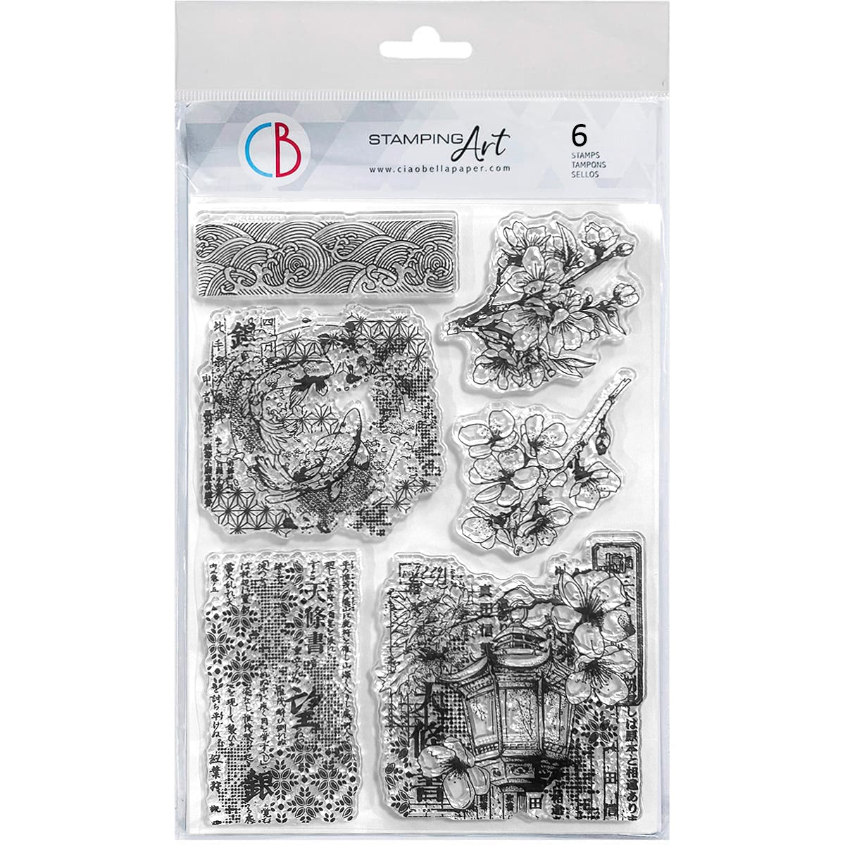 Clear Stamp Set 6"x8" Sakura Blossomr