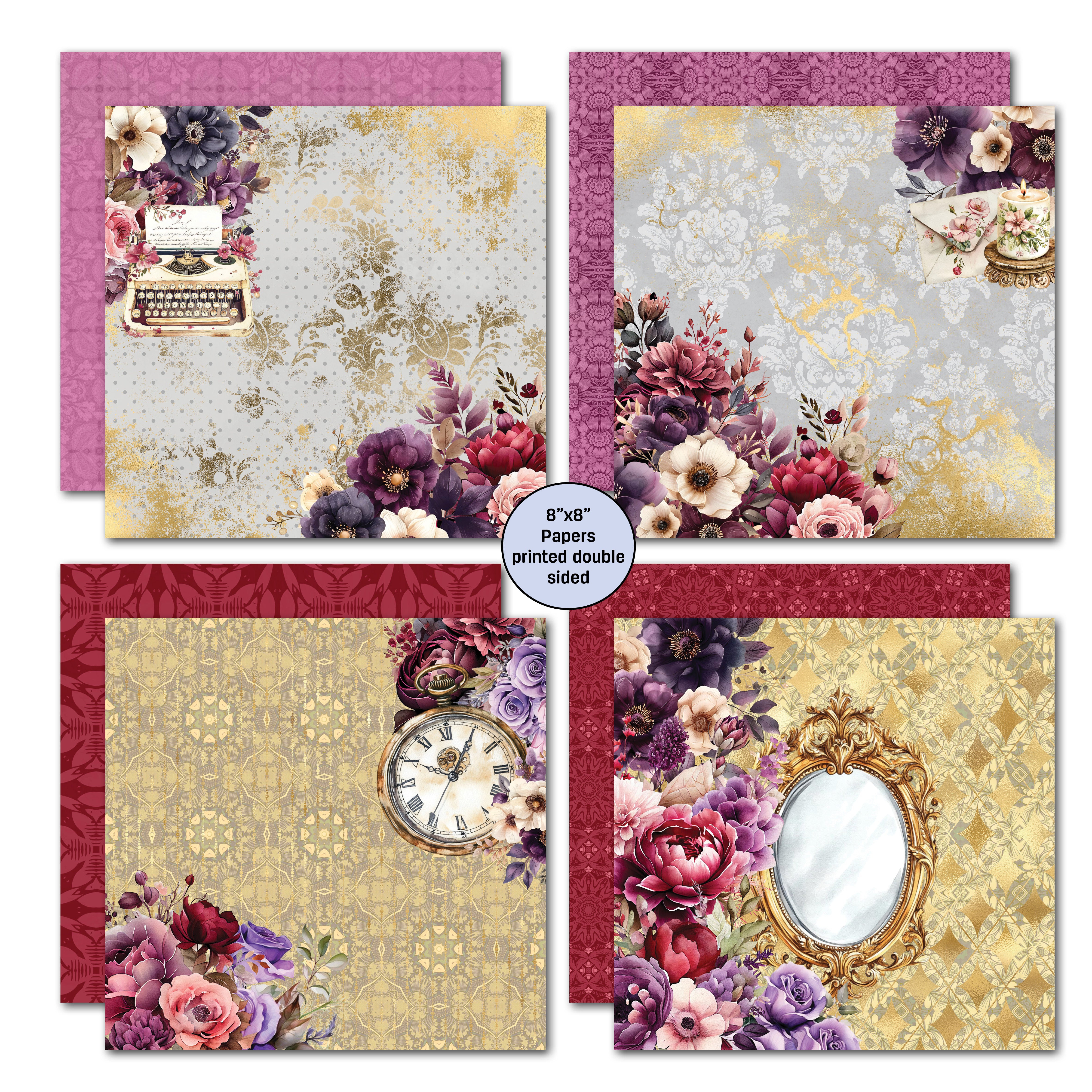 3Quarter Designs Petal Serenade 8x8 Paper Pack
