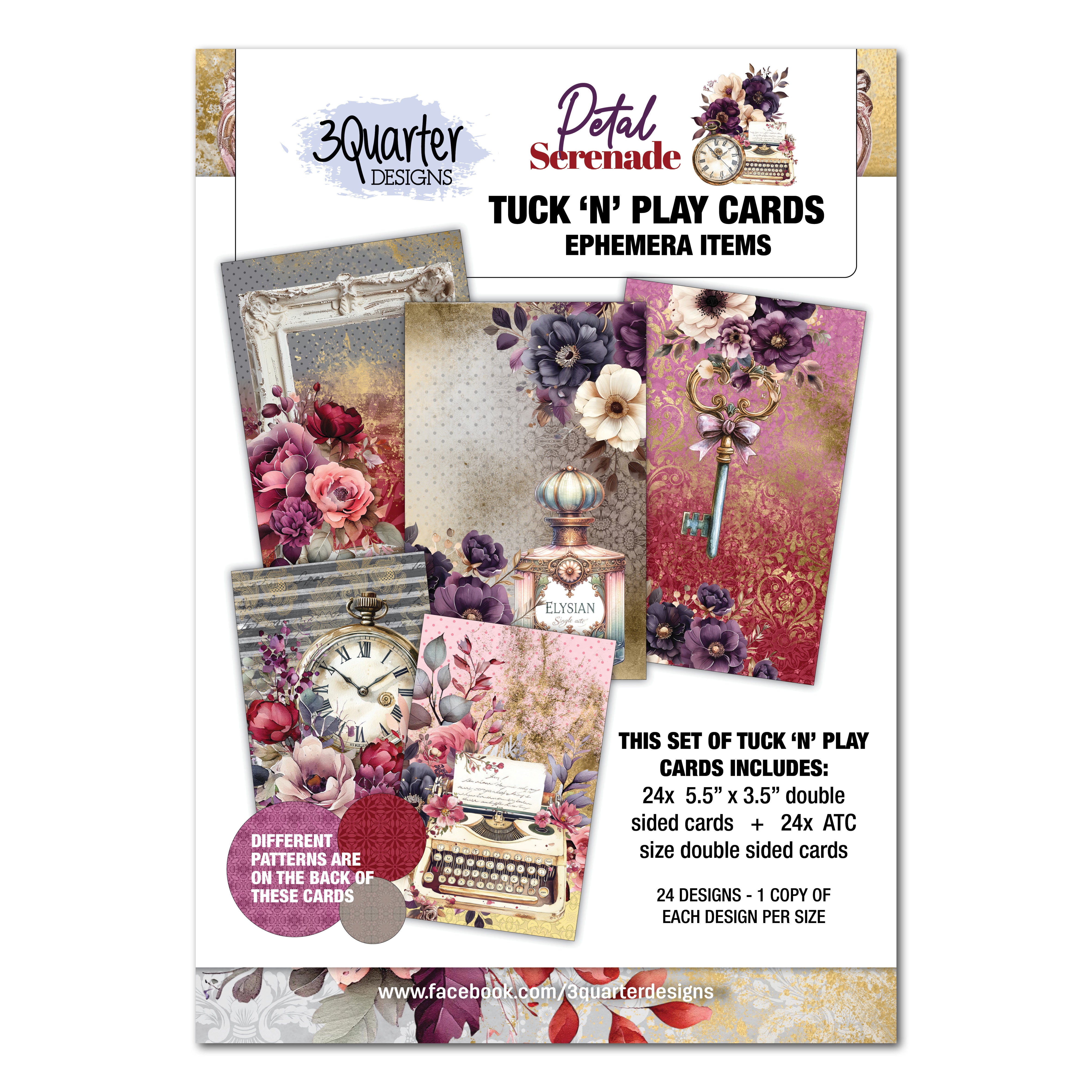 3Quarter Designs Petal Serenade - Tuck N Play Cards