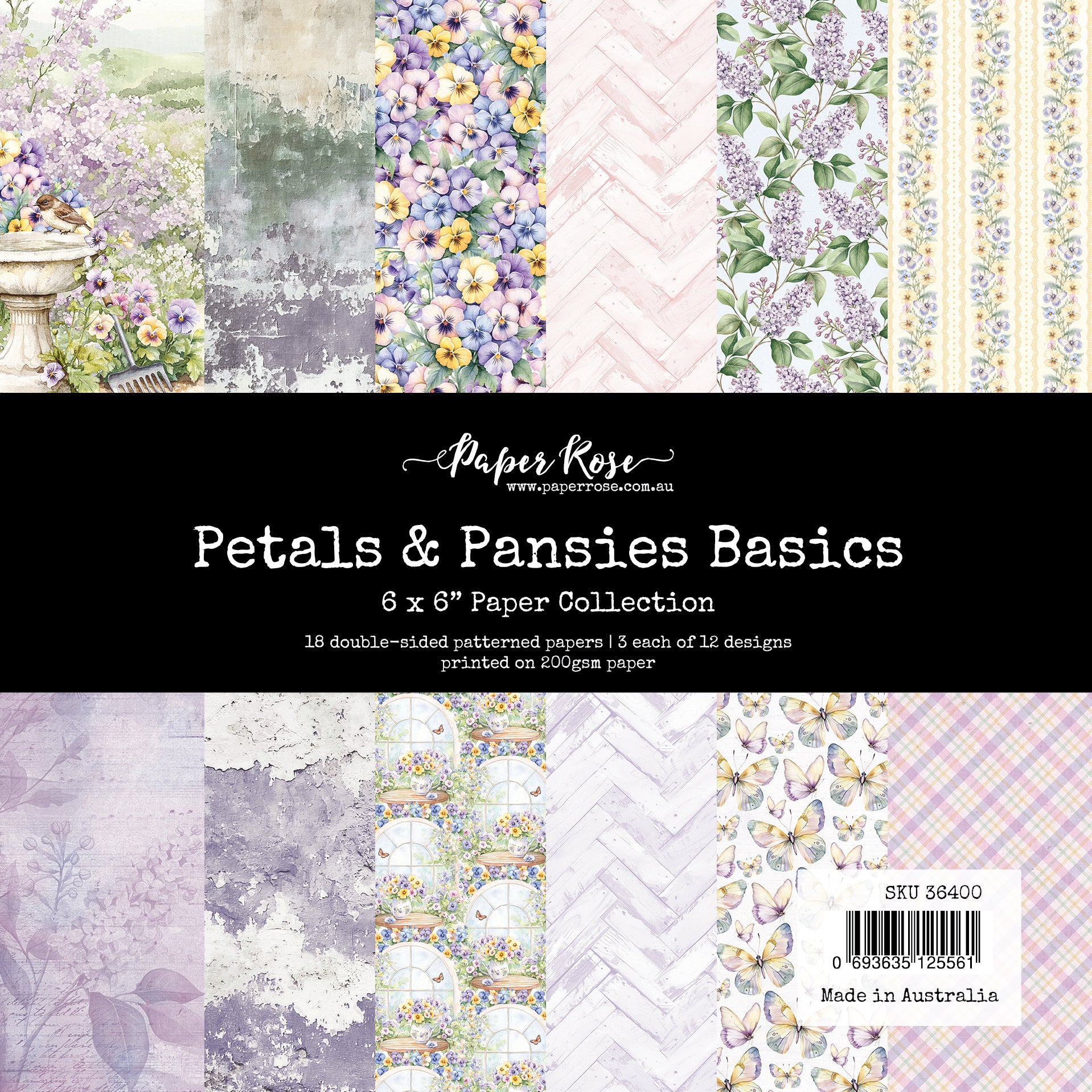 Petals & Pansies Basics 6x6 Paper Collection 36400