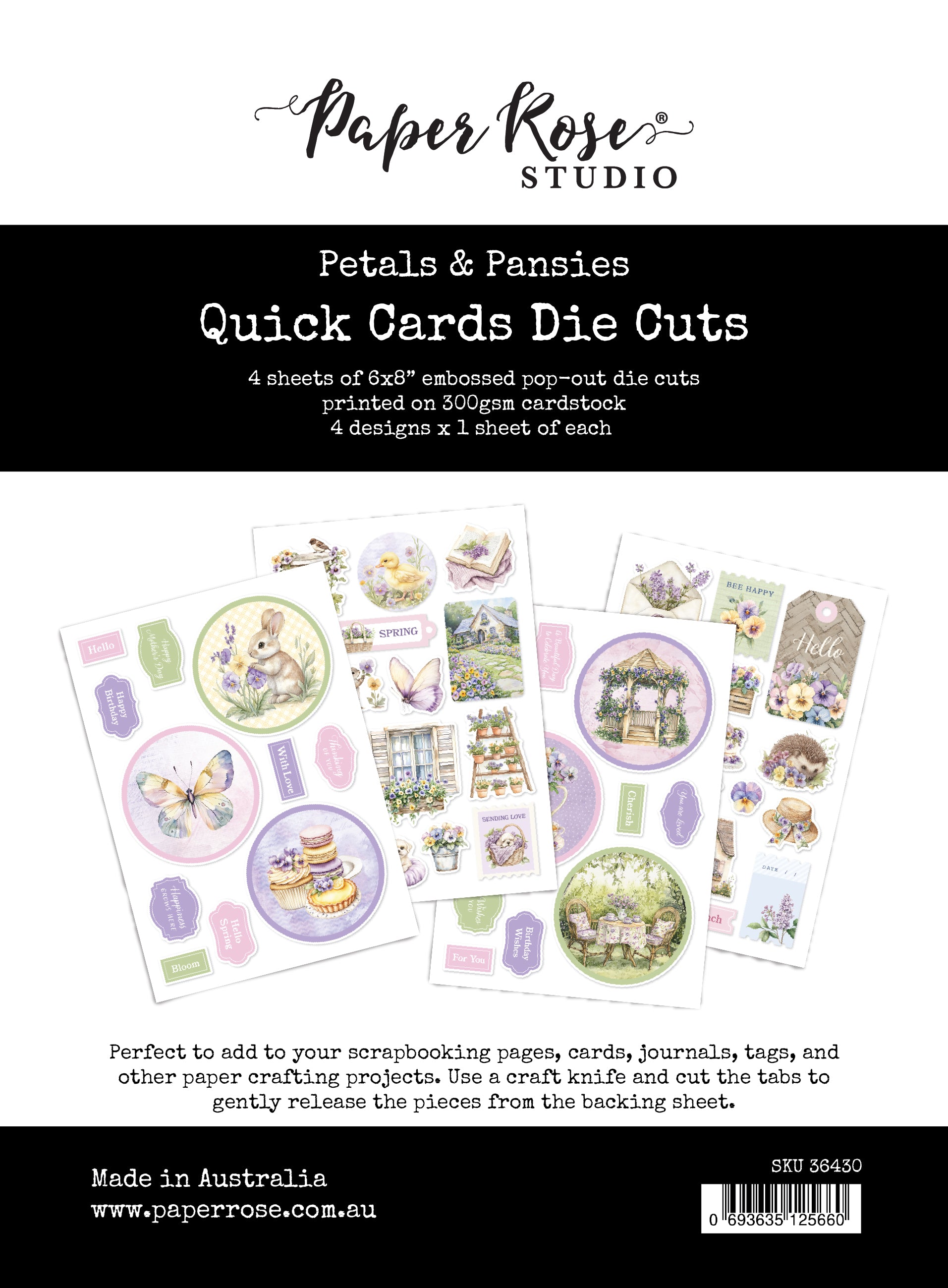 Petals & Pansies 6x8" Quick Cards Die Cuts 36430