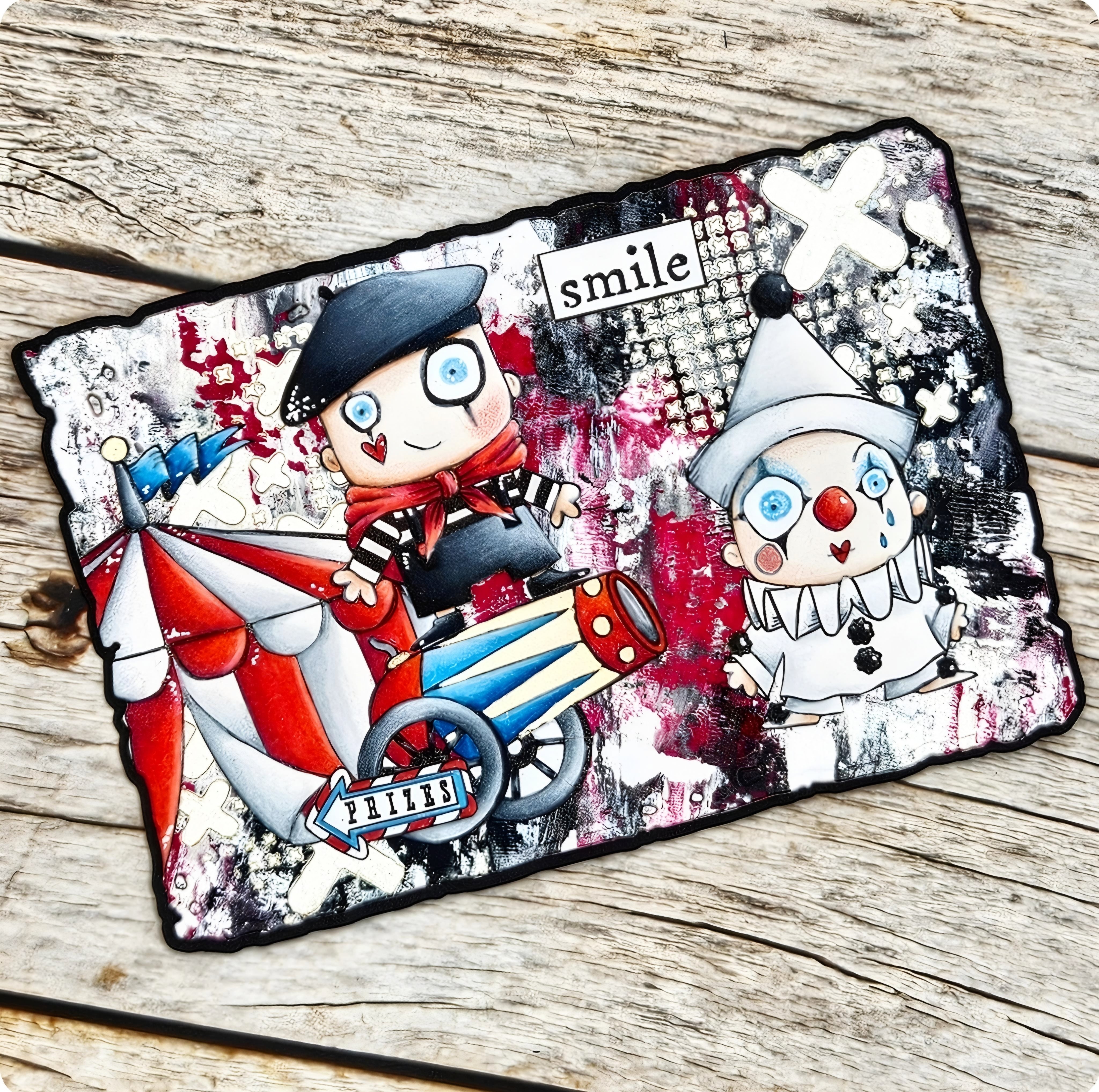 AALL and Create - A7 Stamp Set - Pierrot And Mime