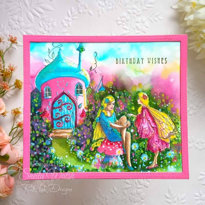 Pink Ink Designs Dance With Fairies 6 in x 8 in Clear Stamp Set