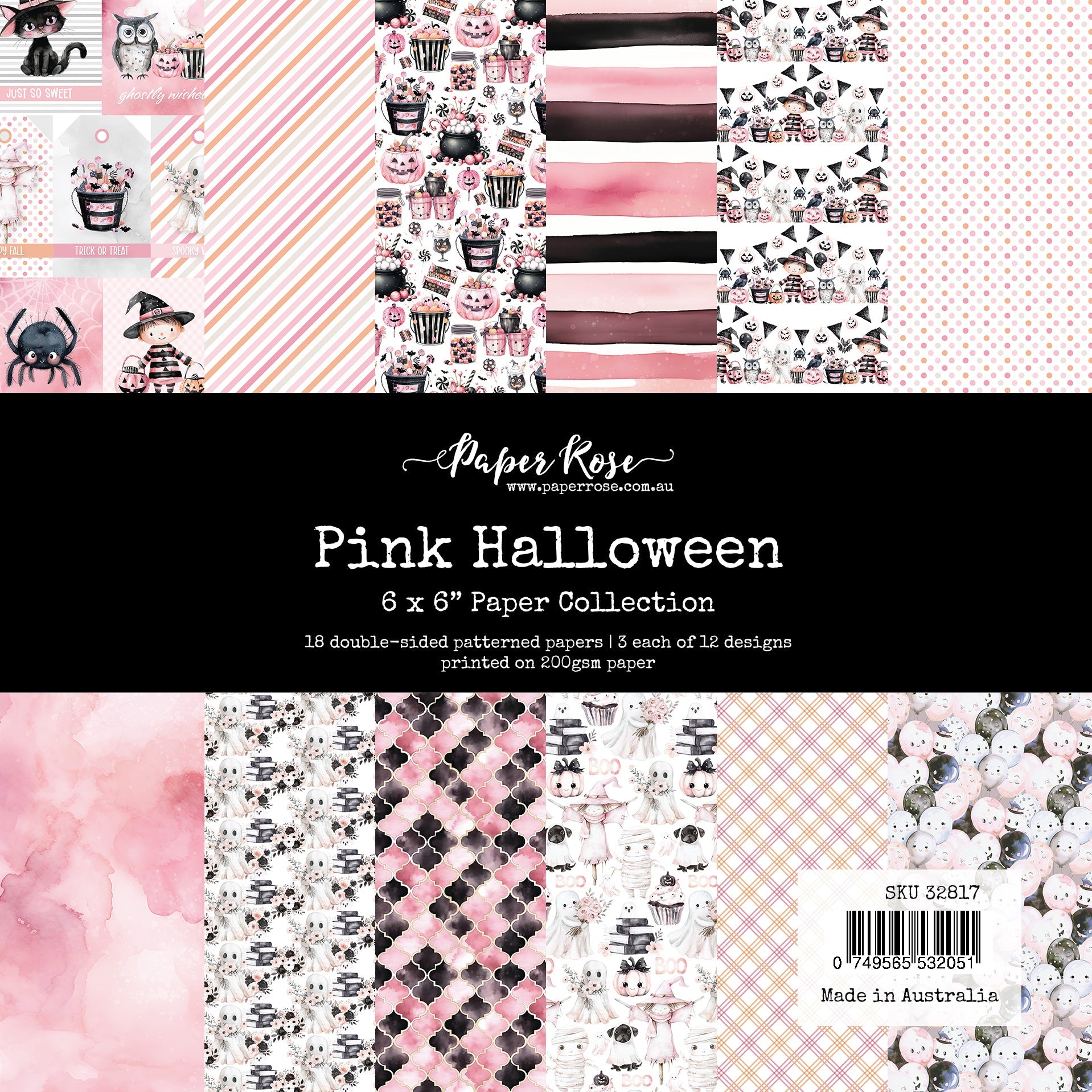 Pink Halloween 6x6 Paper Collection 32817