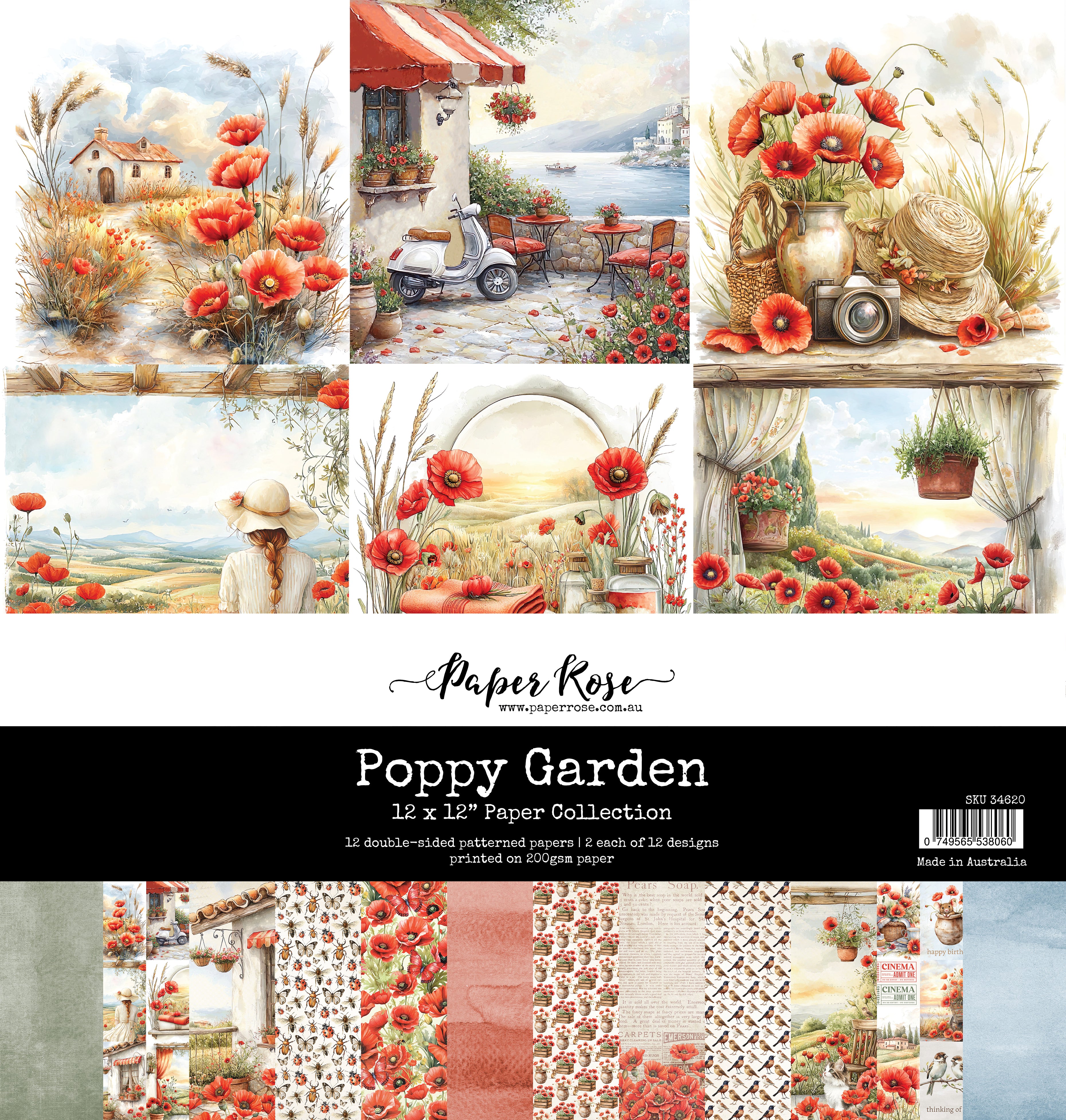 Poppy Garden 12x12 Paper Collection 34620