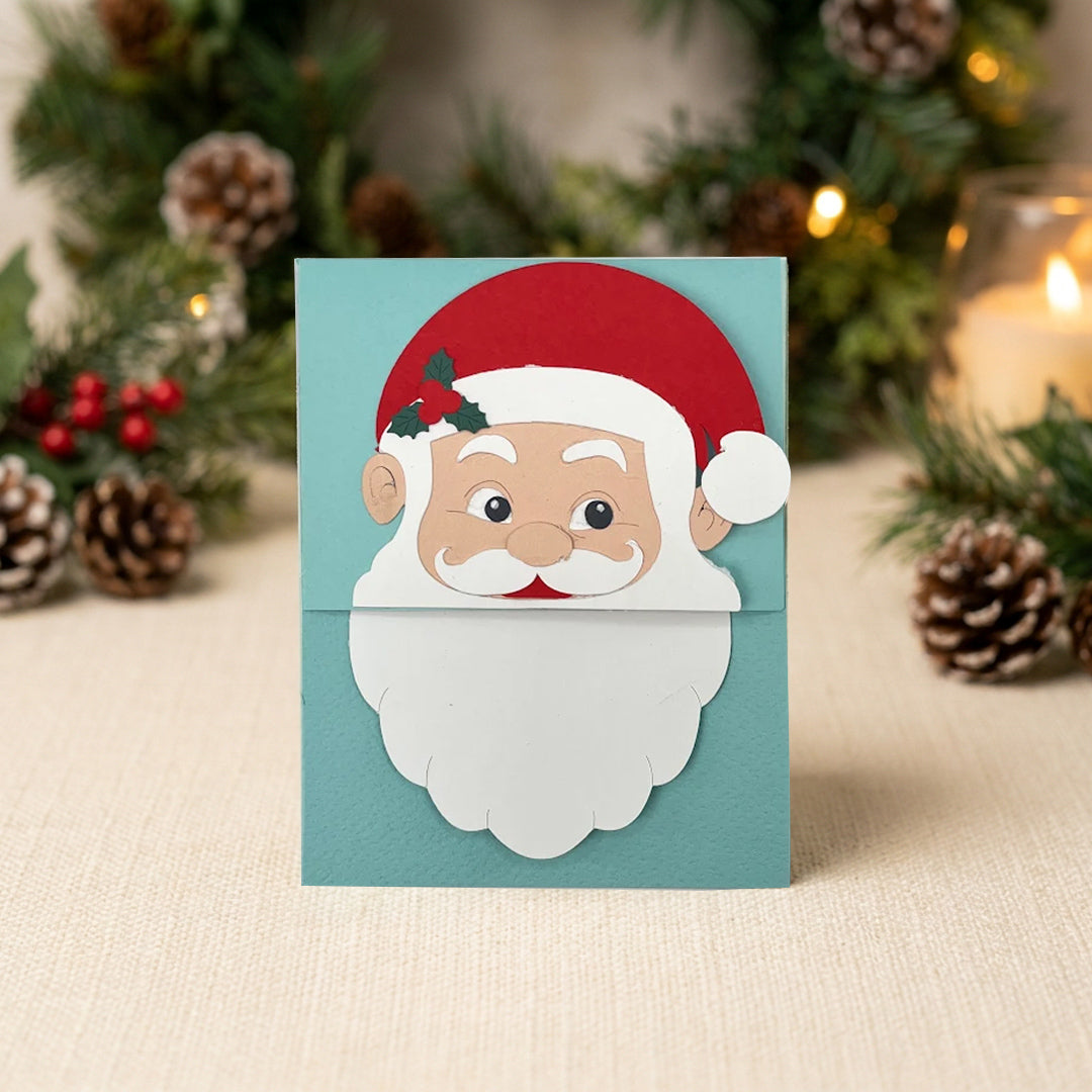 CrafTreat Card Blank - Pull Reveal Santa Family 3 pcs