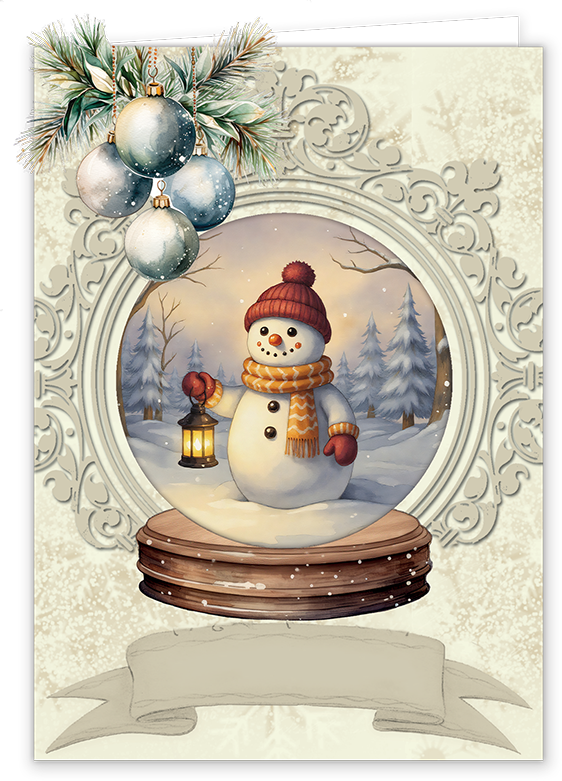 Creatief Art - Card Kit - Frosted Snowglobes - 4 cards