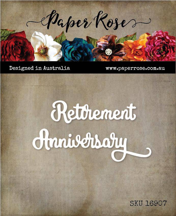 Retirement Anniversary Small Metal Cutting Die 16907