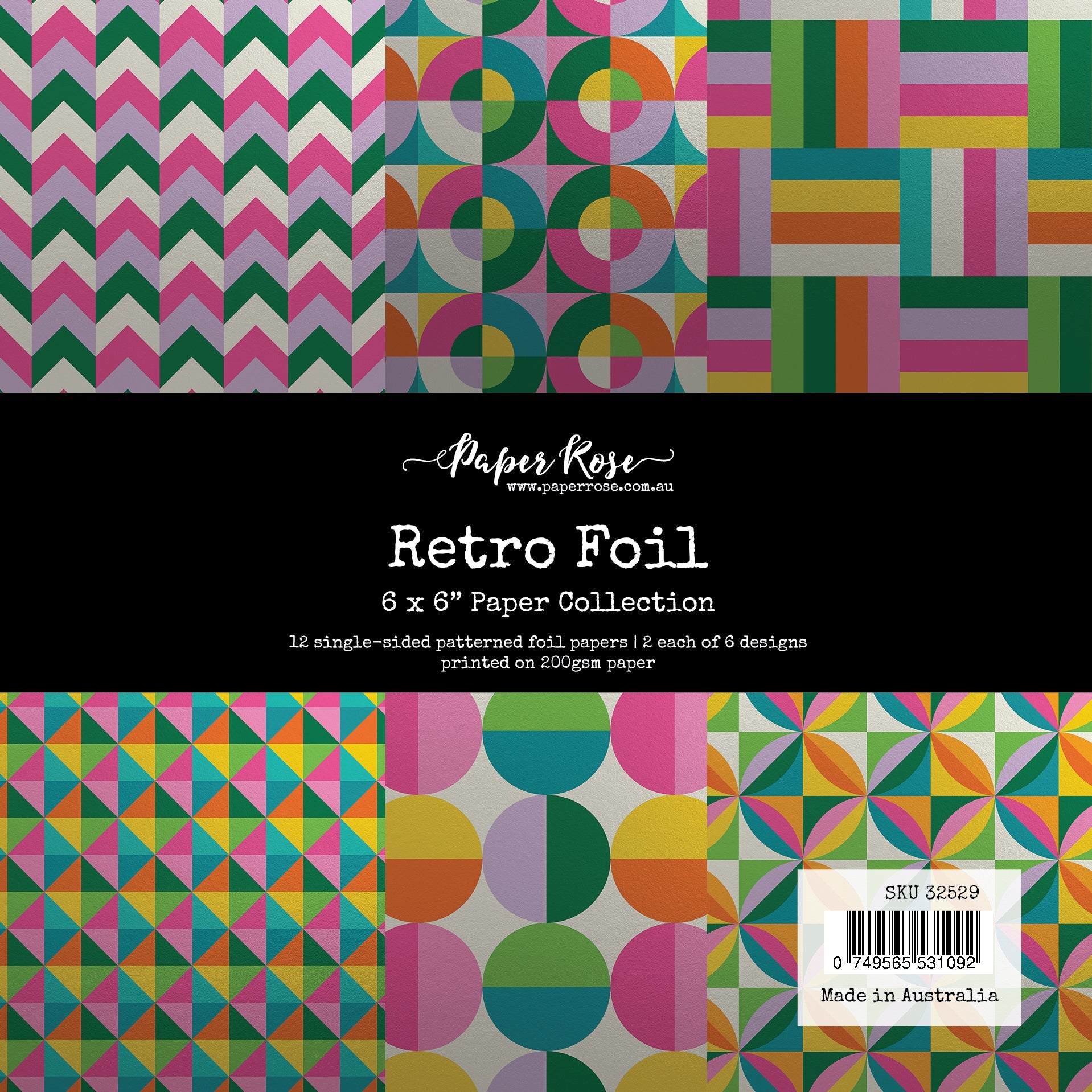 Retro Foil 6x6 Paper Collection 32529