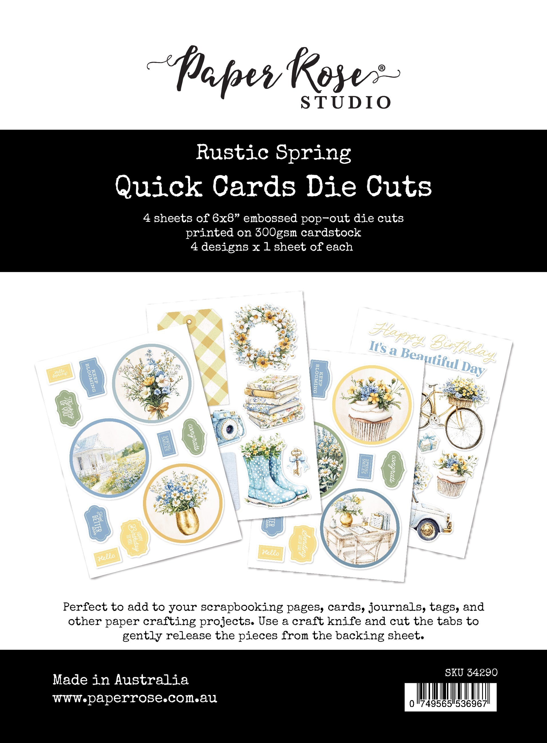 Rustic Spring Quick Cards Die Cuts 34290