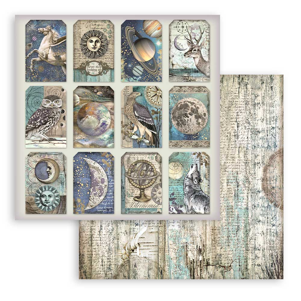 12”x12” (30.5x30.5 cm) Paper Pad 10 Double Sided Printed Sheets - Cosmos Infinity