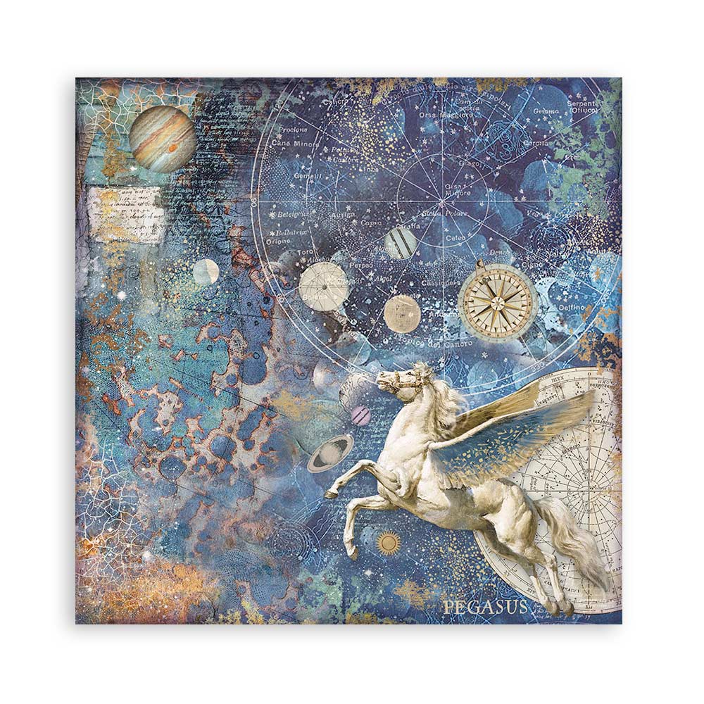 12”x12” (30.5x30.5 cm) Paper Pad 10 Double Sided Printed Sheets - Cosmos Infinity