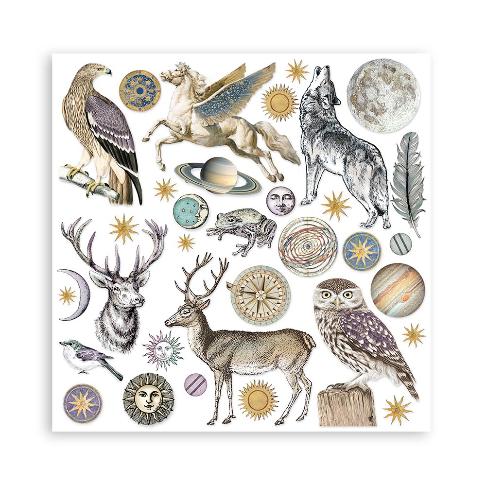 12”x12” (30.5x30.5 cm) Paper Pad 10 Double Sided Printed Sheets - Cosmos Infinity