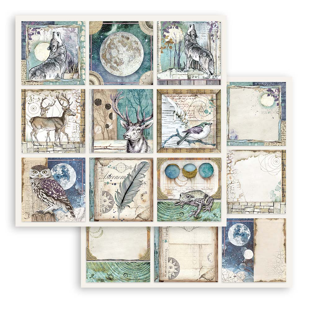 12”x12” (30.5x30.5 cm) Paper Pad 10 Double Sided Printed Sheets - Cosmos Infinity