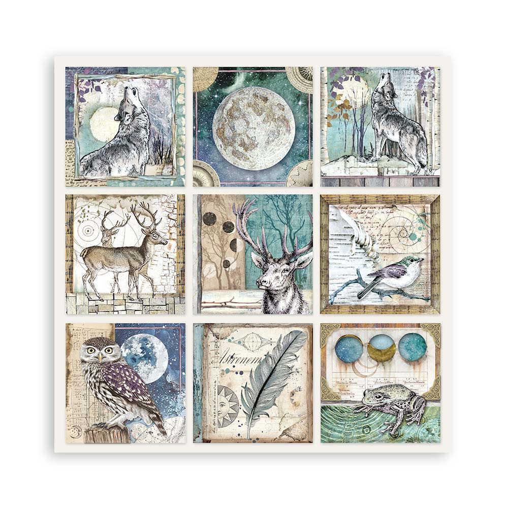 12”x12” (30.5x30.5 cm) Paper Pad 10 Double Sided Printed Sheets - Cosmos Infinity