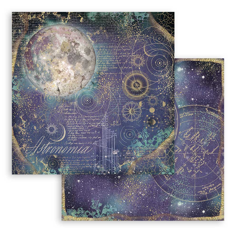 12”x12” (30.5x30.5 cm) Paper Pad 10 Double Sided Printed Sheets - Cosmos Infinity
