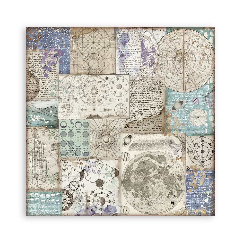12”x12” (30.5x30.5 cm) Paper Pad 10 Double Sided Printed Sheets - Cosmos Infinity