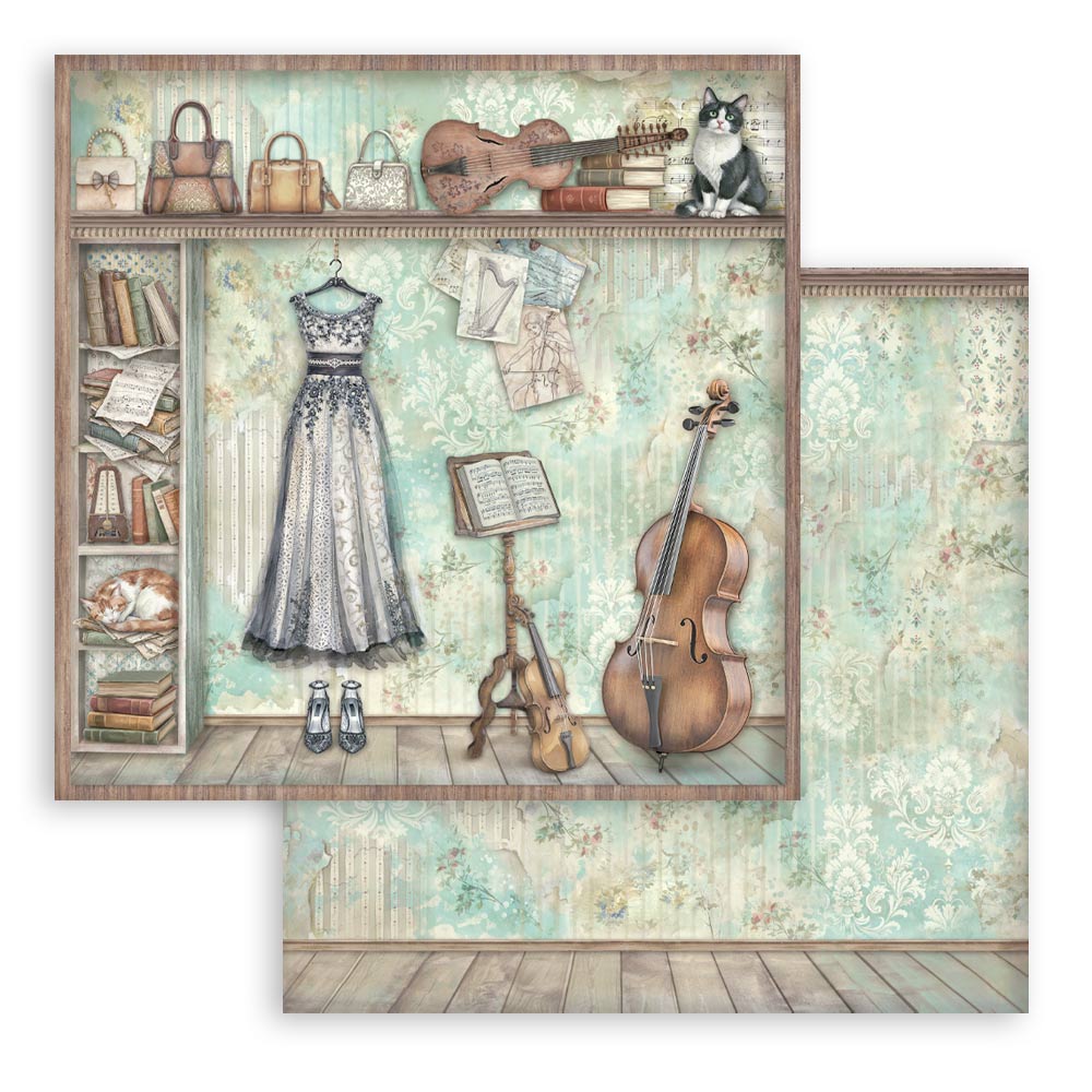 Scrapbooking Printed Pad For Art And Craft 10 Sheets cm 30.5x30.5 (12"x12") - Symphony
