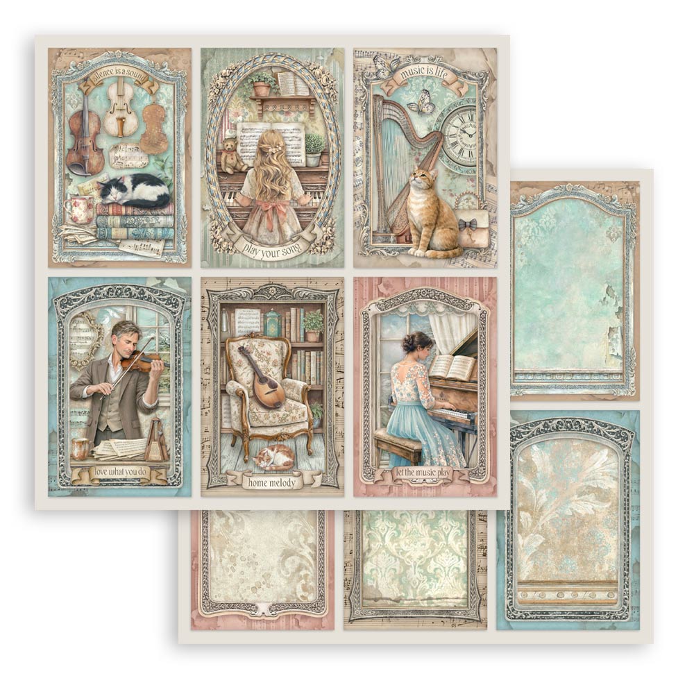 Scrapbooking Printed Pad For Art And Craft 10 Sheets cm 30.5x30.5 (12"x12") - Symphony