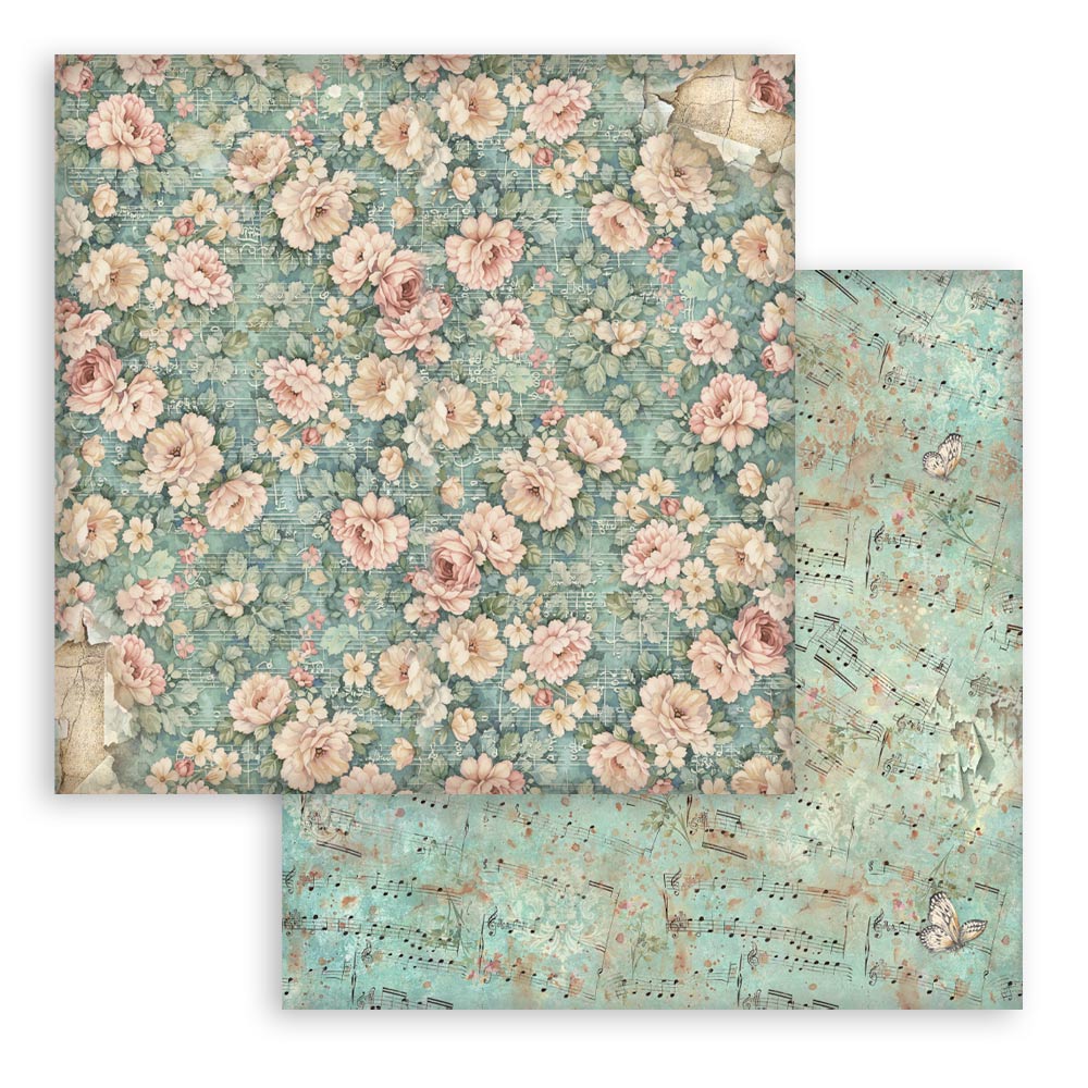Scrapbooking Printed Pad For Art And Craft 10 Sheets cm 30.5x30.5 (12"x12") Backgrounds - Symphony