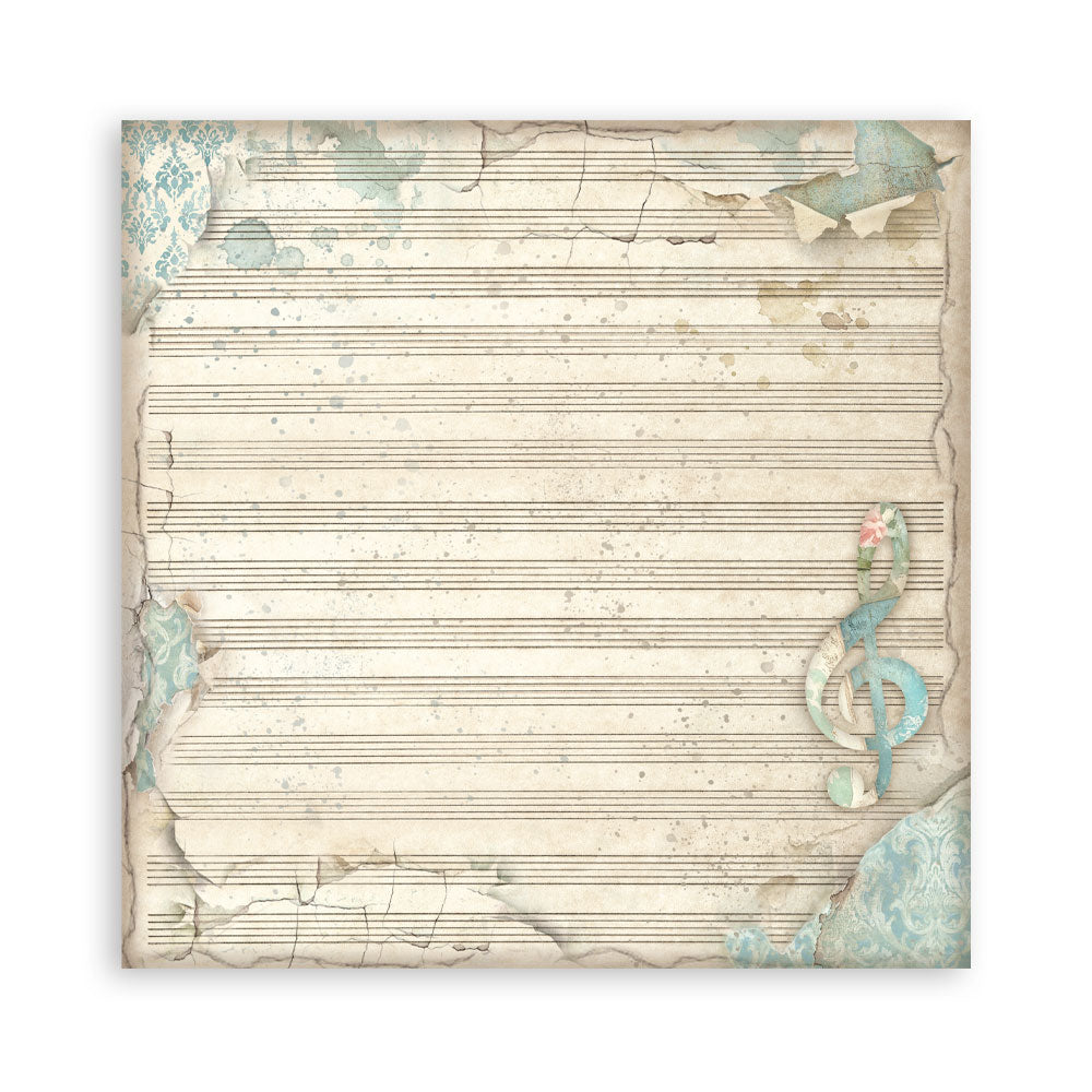 Scrapbooking Printed Pad For Art And Craft 10 Sheets cm 30.5x30.5 (12"x12") Backgrounds - Symphony