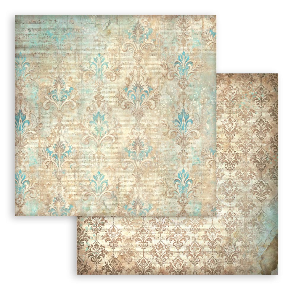 Scrapbooking Printed Pad For Art And Craft 10 Sheets cm 30.5x30.5 (12"x12") Backgrounds - Symphony