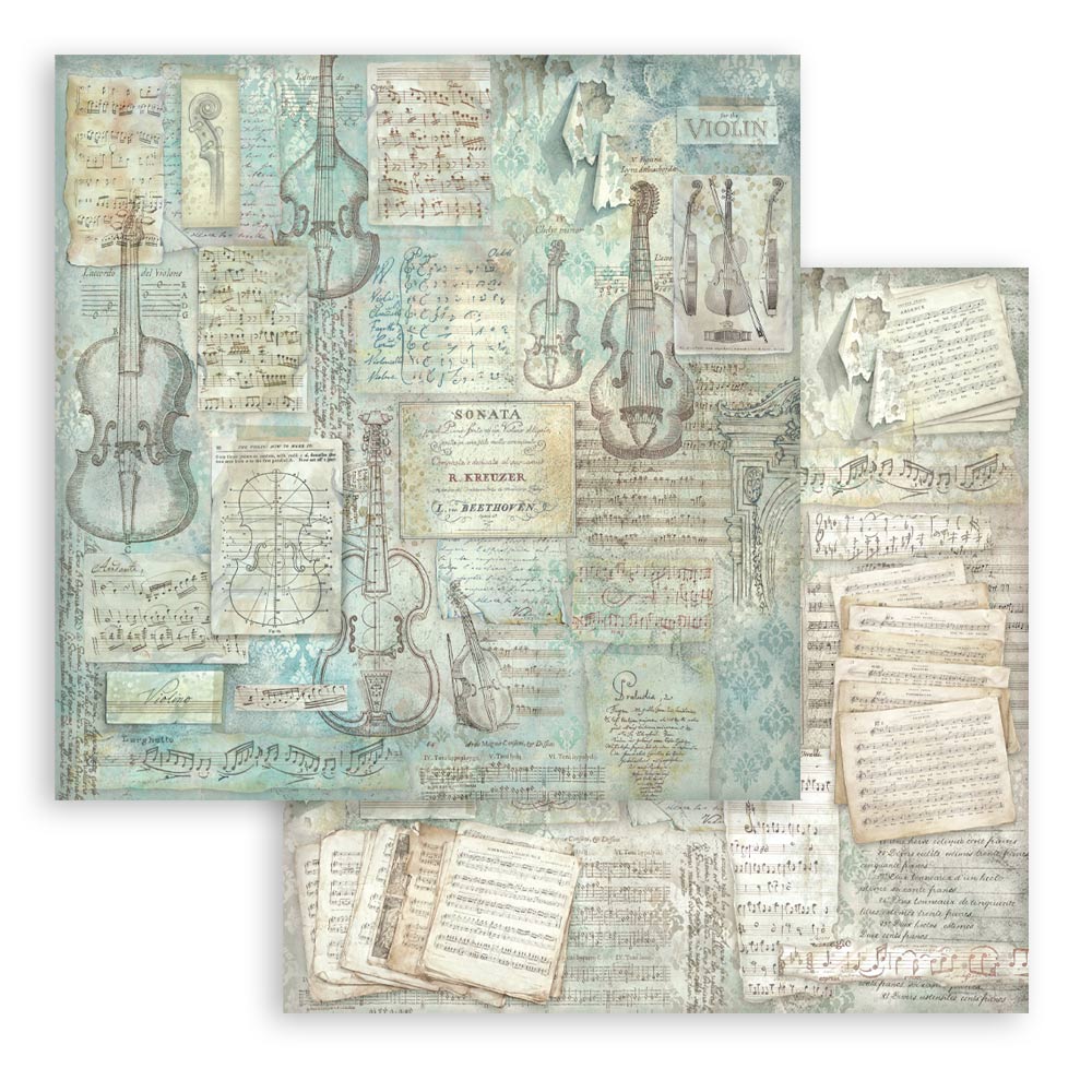 Scrapbooking Printed Pad For Art And Craft 10 Sheets cm 30.5x30.5 (12"x12") Backgrounds - Symphony