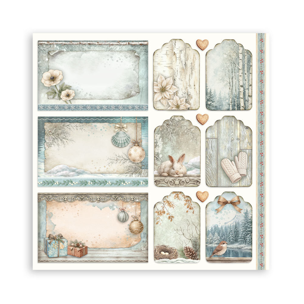 Scrapbooking Printed Pad For Art And Craft 10 Sheets cm 30.5x30.5 (12"x12") - White Christmas