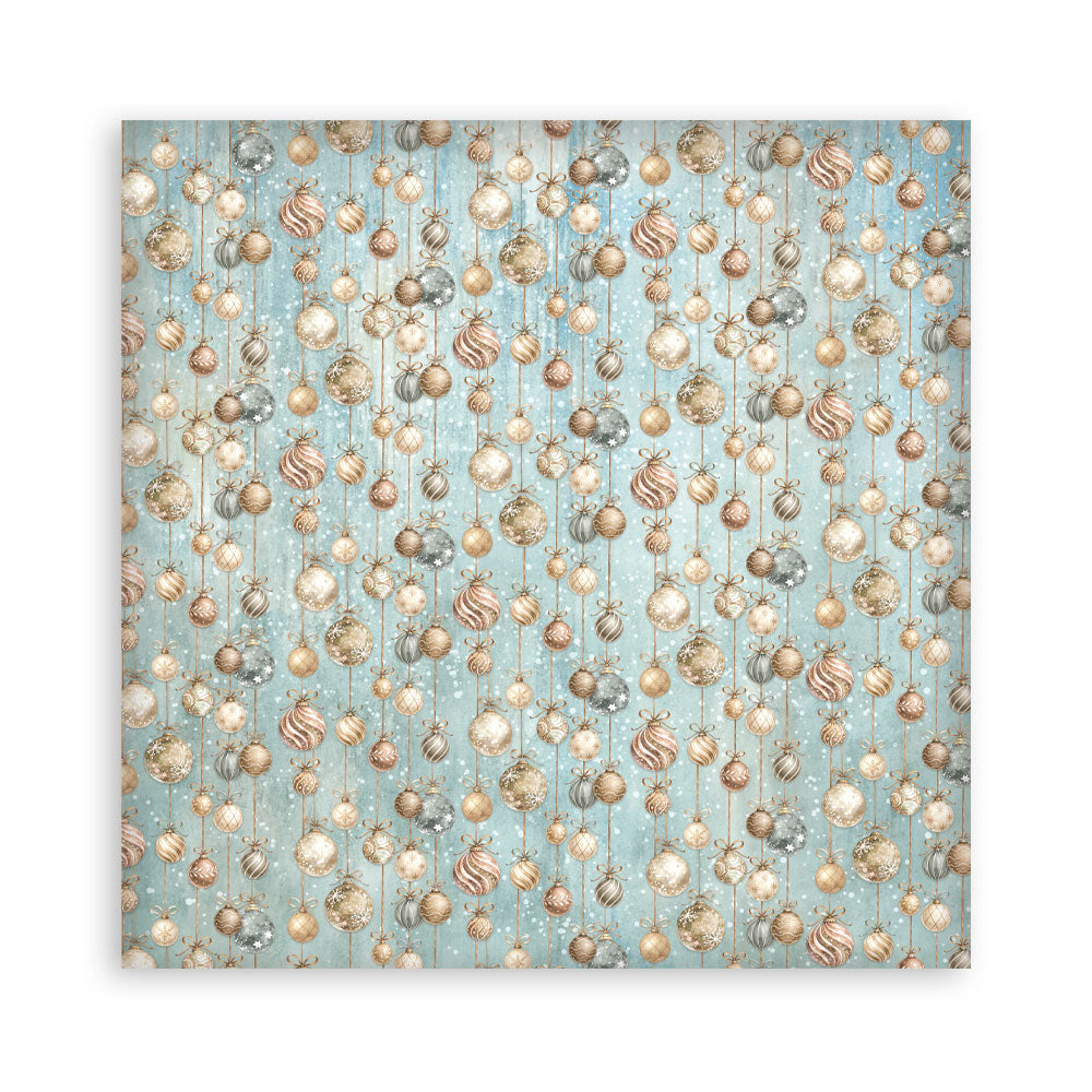 Scrapbooking Printed Pad For Art And Craft 10 Sheets cm 30.5x30.5 (12"x12") Backgrounds - White Christmas