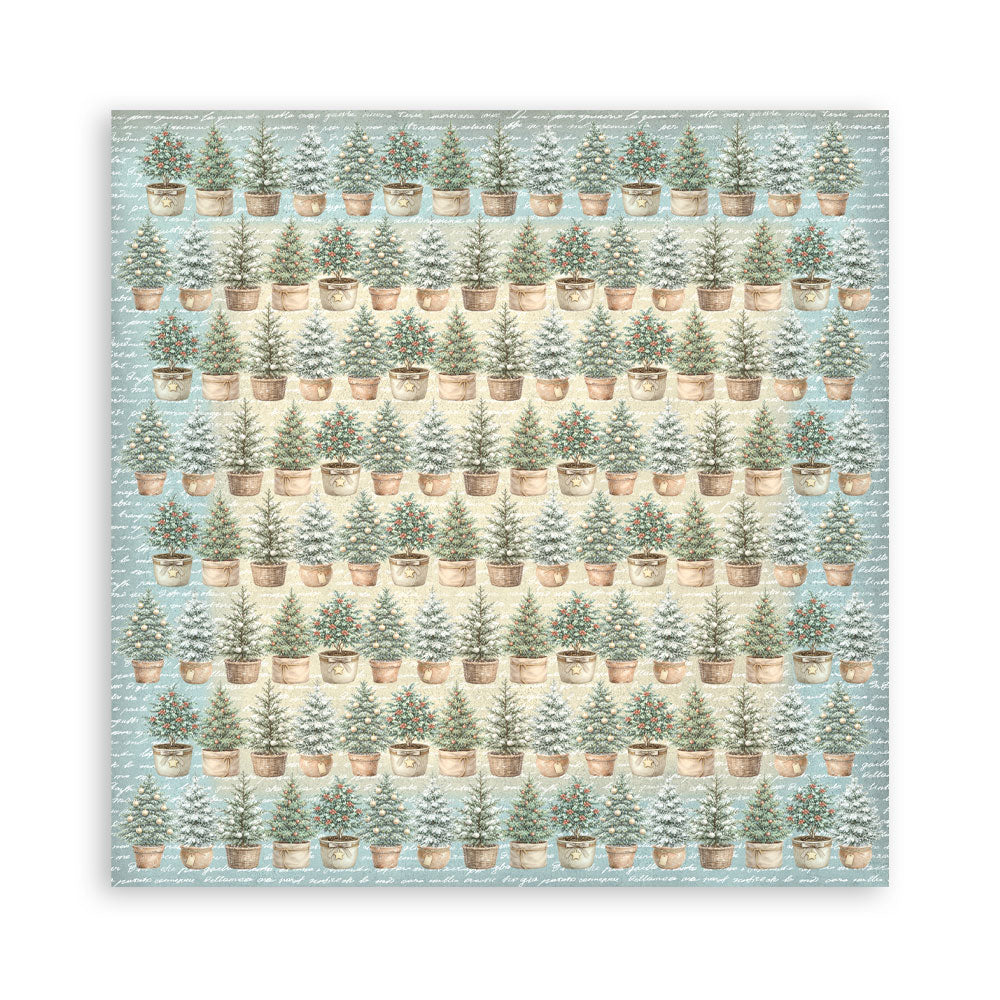 Scrapbooking Printed Pad For Art And Craft 10 Sheets cm 30.5x30.5 (12"x12") Backgrounds - White Christmas