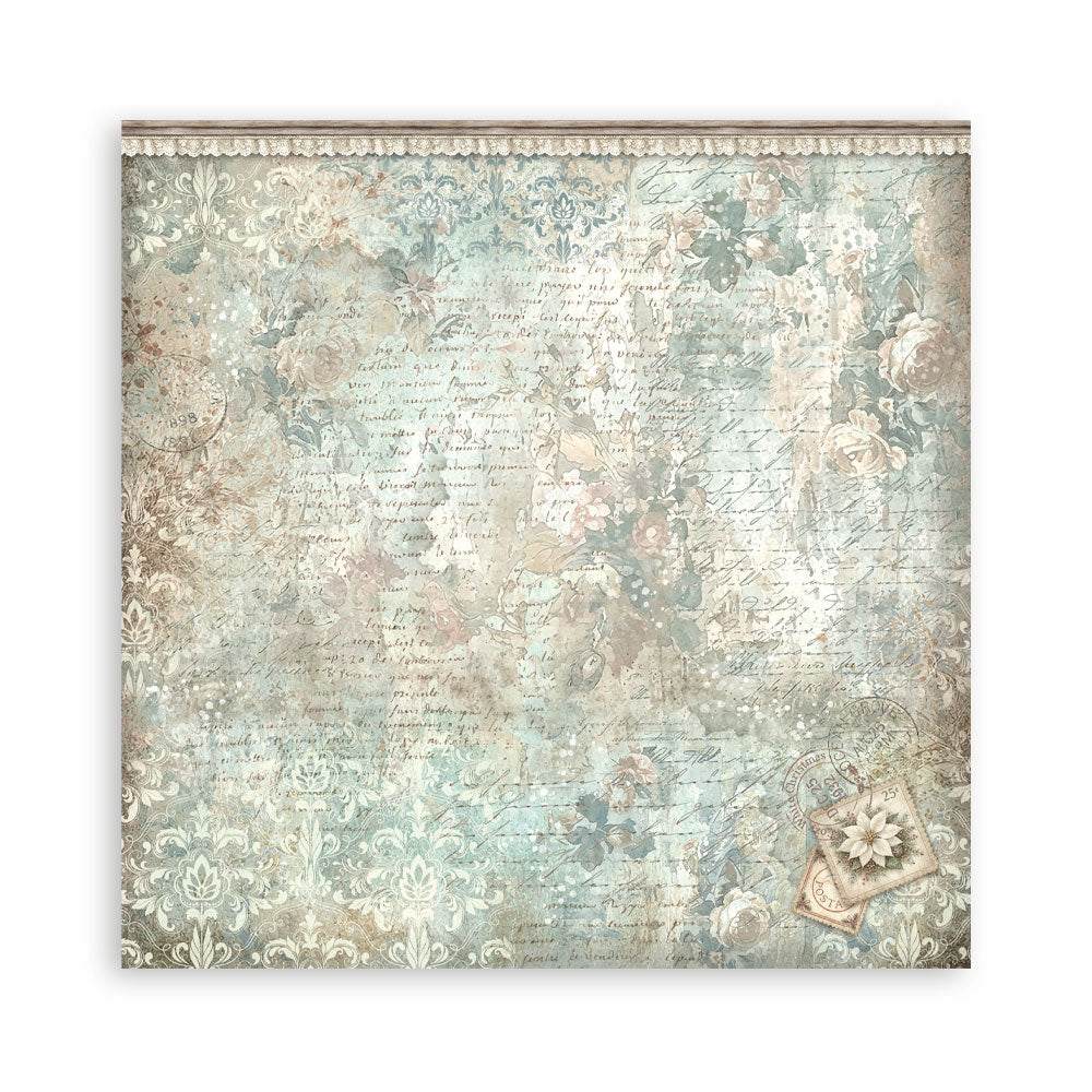 Scrapbooking Printed Pad For Art And Craft 10 Sheets cm 30.5x30.5 (12"x12") Backgrounds - White Christmas