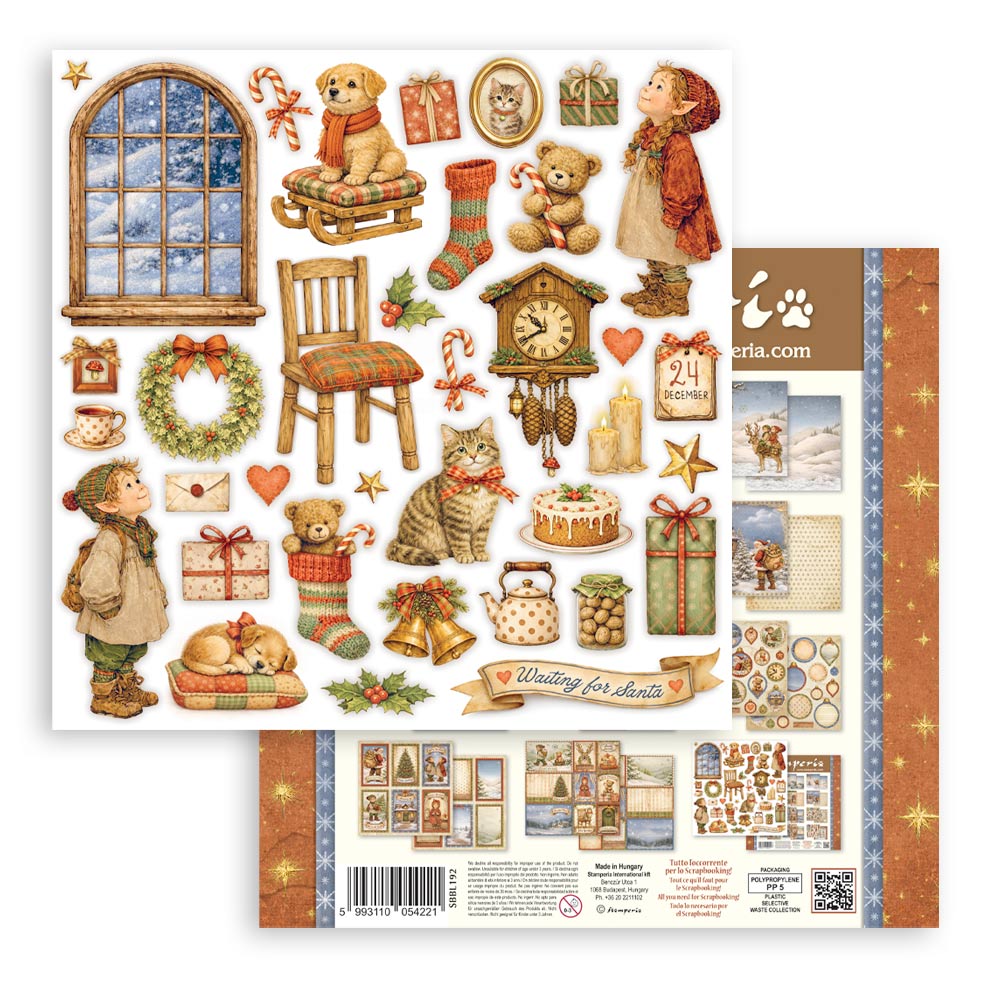 Scrapbooking Printed Pad For Art And Craft 10 Sheets cm 30.5x30.5 (12"x12") - Silent Night