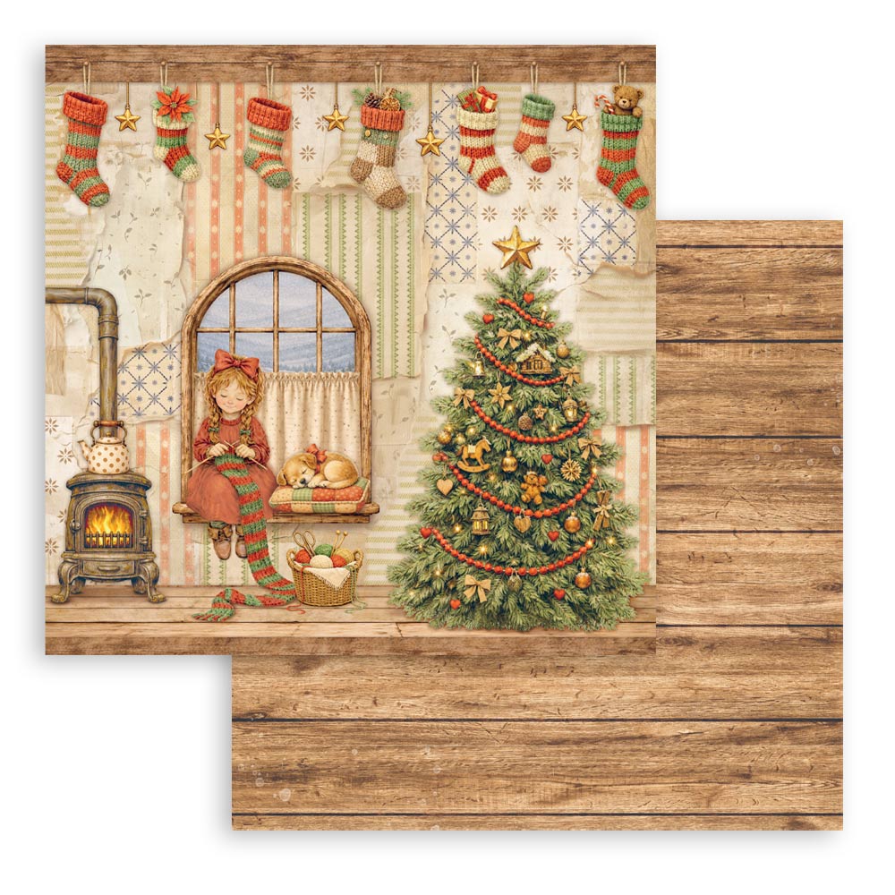 Scrapbooking Printed Pad For Art And Craft 10 Sheets cm 30.5x30.5 (12"x12") - Silent Night