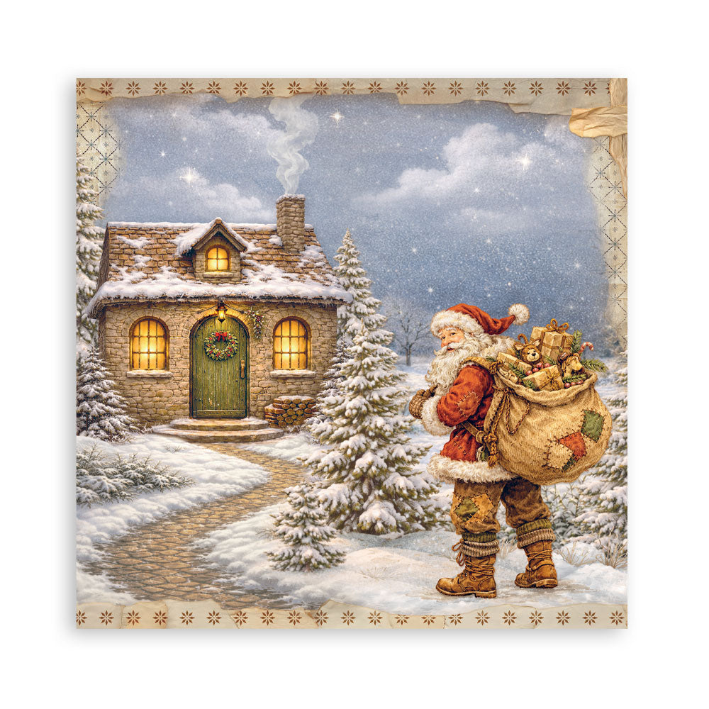 Scrapbooking Printed Pad For Art And Craft 10 Sheets cm 30.5x30.5 (12"x12") - Silent Night